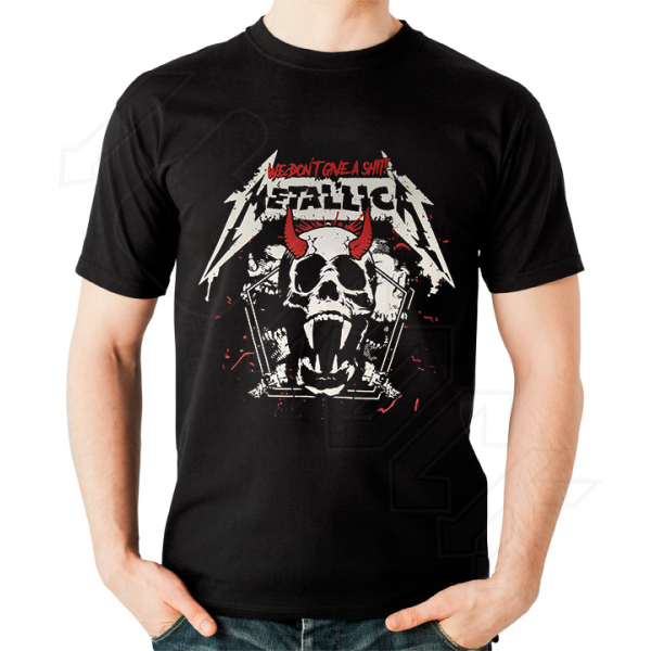 Metallica We Don't Give A Shit T-Shirt Μαύρο