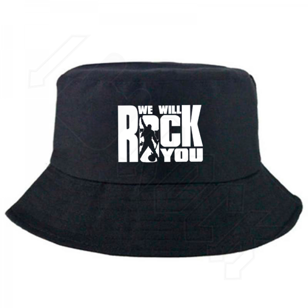 We Will Rock You Καπέλο Bucket Μαύρο
