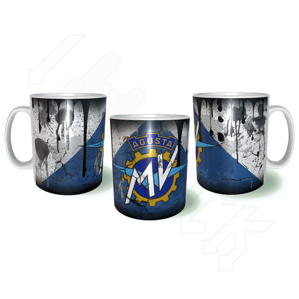 MV AGUSTA Λερωμένη Σκουριασμένη Κεραμική Κούπα 11oz 