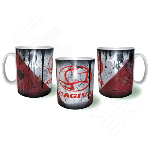CAGIVA Motorcycle Λερωμένη Σκουριασμένη Κεραμική Κούπα 11oz 