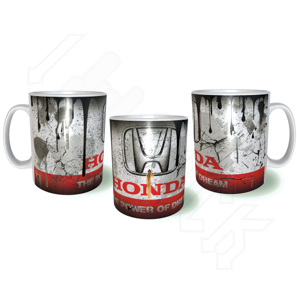 HONDA Auto Λερωμένη Σκουριασμένη Κεραμική Κούπα 11oz 