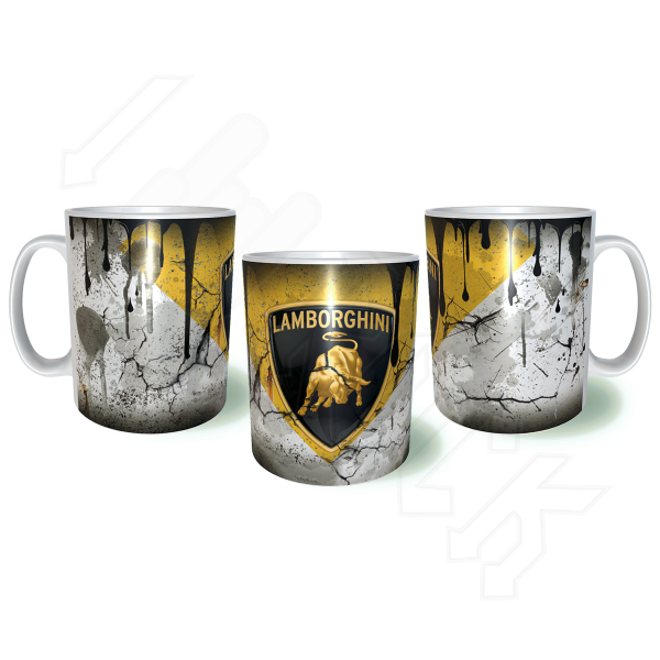 LAMBORGHINI Λερωμένη Σκουριασμένη Κεραμική Κούπα 11oz 
