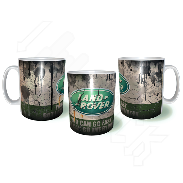 LAND ROVER Λερωμένη Σκουριασμένη Κεραμική Κούπα 11oz 