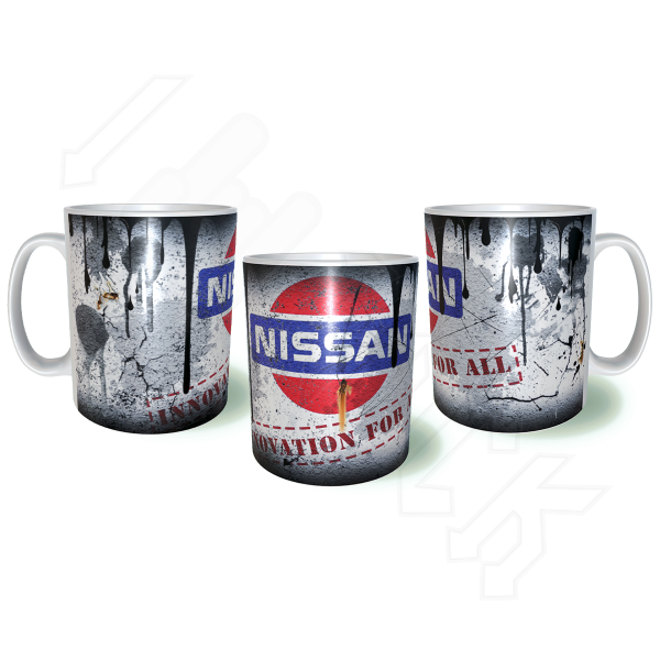 NISSAN Λερωμένη Σκουριασμένη Κεραμική Κούπα 11oz 