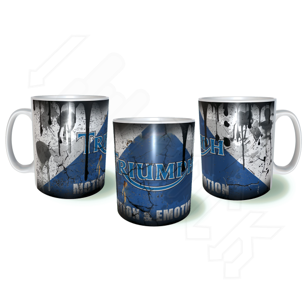 TRIUMPH Λερωμένη Σκουριασμένη Κεραμική Κούπα 11oz 