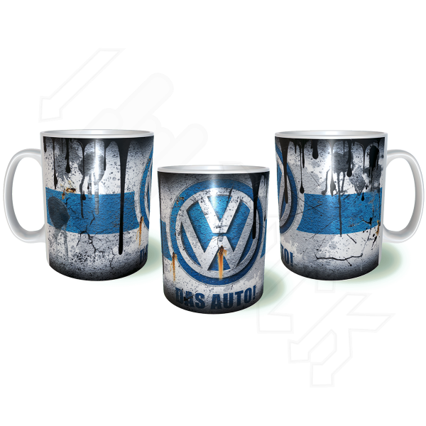 VOLKSWAGEN Λερωμένη Σκουριασμένη Κεραμική Κούπα 11oz 