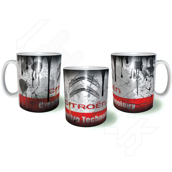 CITROEN Λερωμένη Σκουριασμένη Κεραμική Κούπα 11oz 