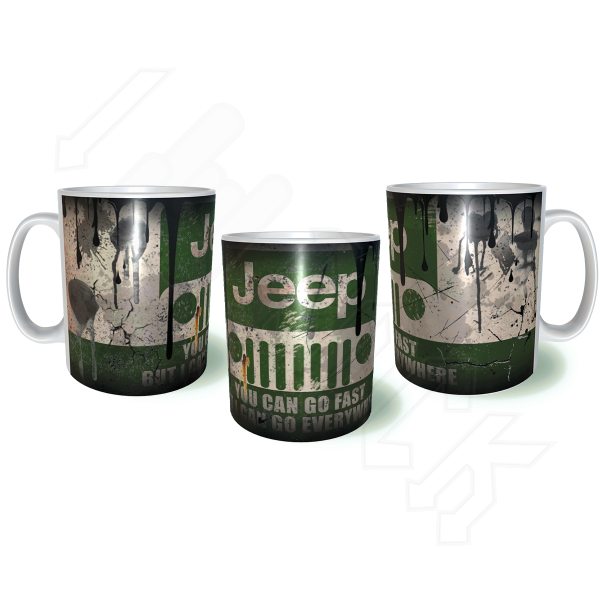 JEEP Λερωμένη Σκουριασμένη Κεραμική Κούπα 11oz 