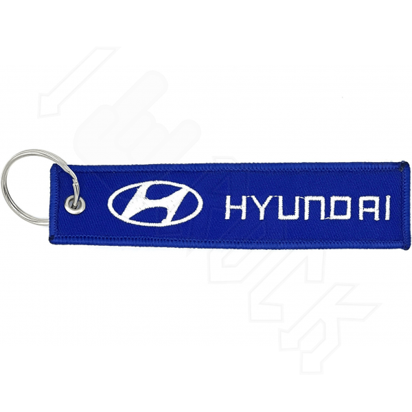 Υφασμάτινο Μπρελόκ Με Κεντητό Λογότυπο HYUNDAI 13Χ3 εκ.