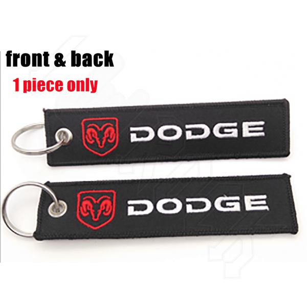 Υφασμάτινο Μπρελόκ Με Κεντητό Λογότυπο DODGE 13Χ3 εκ