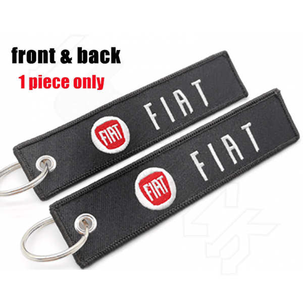 Υφασμάτινο Μπρελόκ Με Κεντητό Λογότυπο FIAT 13Χ3 εκ.