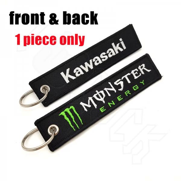 Υφασμάτινο Μπρελόκ Με Κεντητό Λογότυπο Kawasaki 13Χ3 εκ.