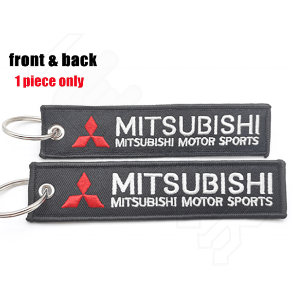 Υφασμάτινο Μπρελόκ Με Κεντητό Λογότυπο MITSUBISHI 13Χ3 εκ.