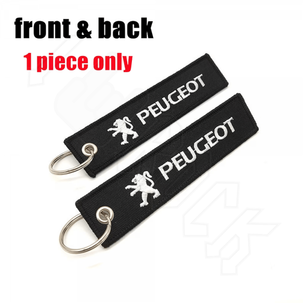 Υφασμάτινο Μπρελόκ Με Κεντητό Λογότυπο PEUGEOT 13Χ3 εκ.