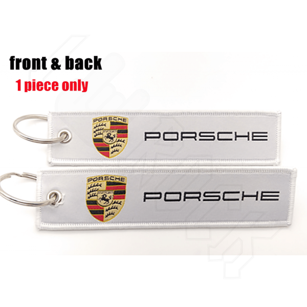 Υφασμάτινο Μπρελόκ Με Κεντητό Λογότυπο PORSCHE 13Χ3 εκ.