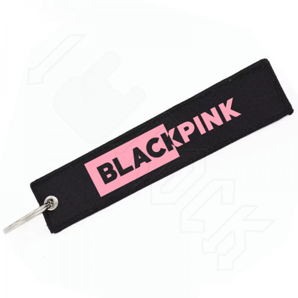 Υφασμάτινο Μπρελόκ Με Λογότυπο BLACK PINK 13x 2,8εκ.