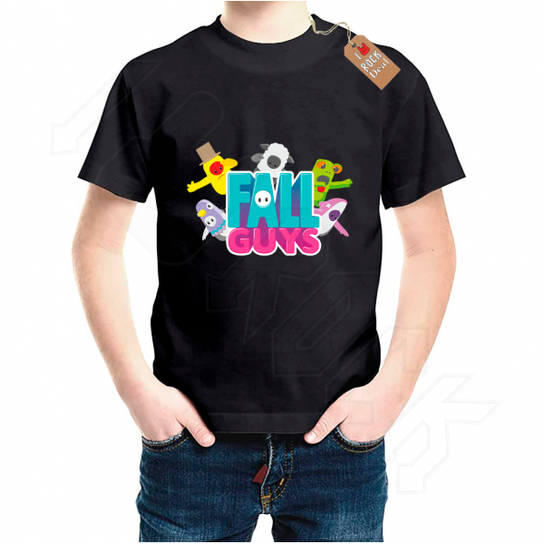 Fall Guys Μπλούζα t-shirt Μαύρο παιδικό