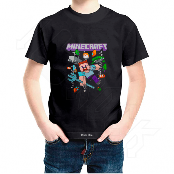 MINECRAFT Παιδικό T-Shirt Μαύρο