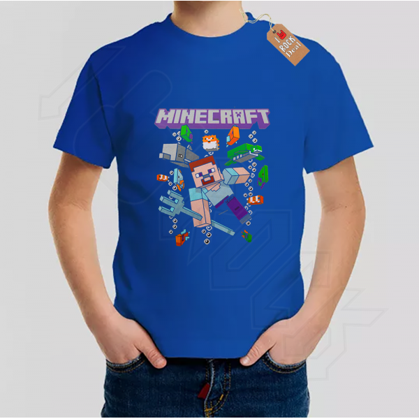MINECRAFT Παιδικό T-Shirt Μπλέ 