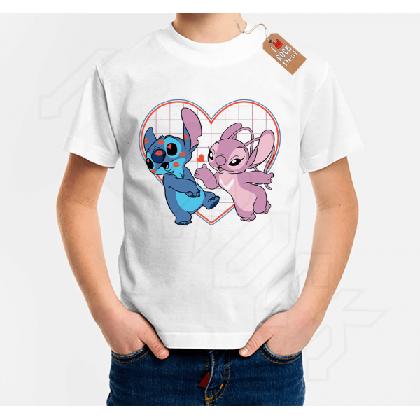 Stitch & Angel παιδική κοντομάνικη μπλούζα σε άσπρο χρώμα