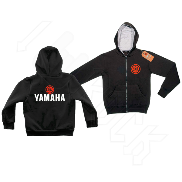 YAMAHA Ζακέτα Φούτερ με Κουκούλα Παιδικό Μαύρο