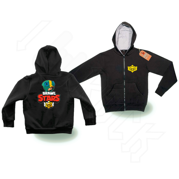 BRAWL STARS Παιδικό Ζακέτα Φούτερ με Κουκούλα Μαύρο
