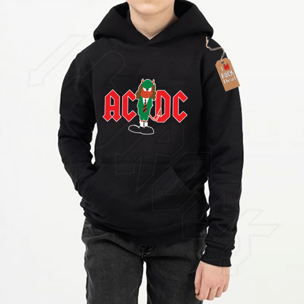ACDC AC DC Παιδικό Φούτερ με κουκούλα σε Μαύρο χρώμα