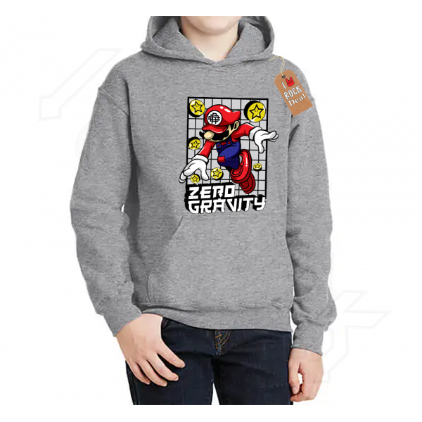 SUPER MARIO Zero Gravity Παιδικό Φούτερ με κουκούλα σε Μαύρο χρώμα