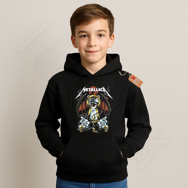 METALLICA Παιδικό Φούτερ με Κουκούλα σε Μαύρο