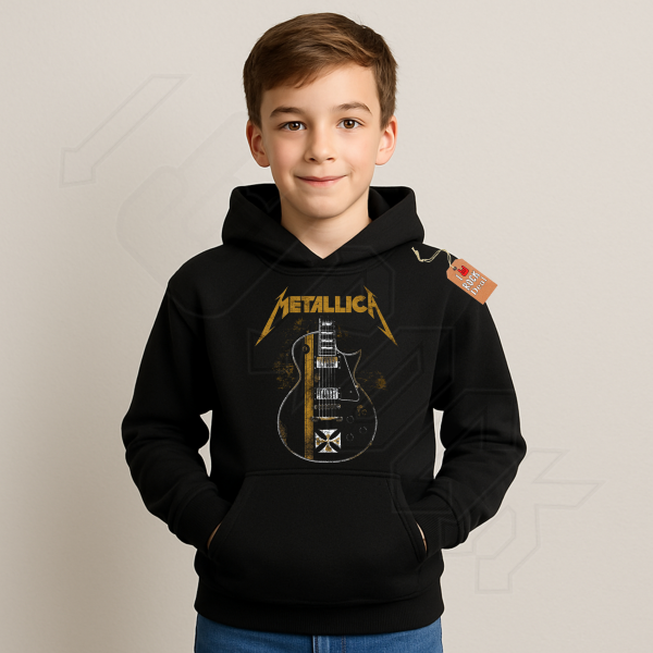 METALLICA Παιδικό Φούτερ με Κουκούλα σε Μαύρο