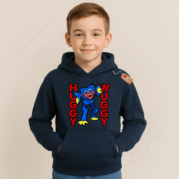 HUGGY WUGGY παιδικό φούτερ με κουκούλα σε μπλε Navy χρώμα