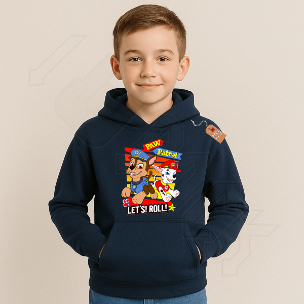 PAW PATROL παιδικό φούτερ με κουκούλα σε μπλε Navy χρώμα