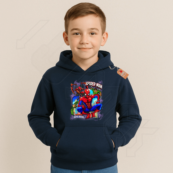 SPIDERMAN παιδικό φούτερ με κουκούλα σε μπλε Navy χρώμα