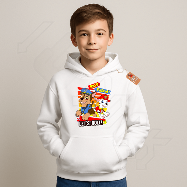 PAW PATROL Παιδικό Φούτερ με κουκούλα σε Ασπρο χρώμα