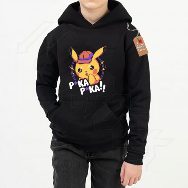 POKEMON PKA PKA Παιδικό Φούτερ με κουκούλα σε Μαύρο χρώμα
