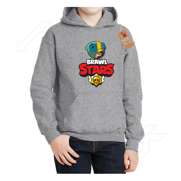 BRAWL STARS Φούτερ Με Κουκούλα Γκρί παιδικό