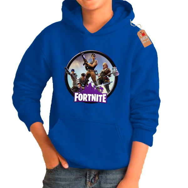 FORTNITE Παιδικό Φούτερ με Κουκούλα Μπλέ