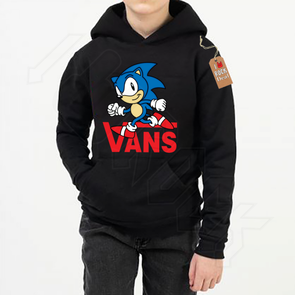 SONIC VANS Φούτερ με κουκούλα μαύρο παιδικό