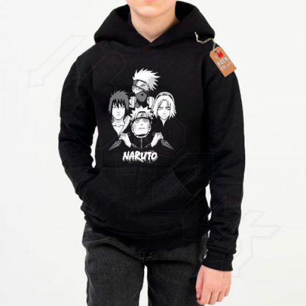 Naruto Uzumaki 2 Φούτερ με Κουκούλα Μαυρο παιδικό